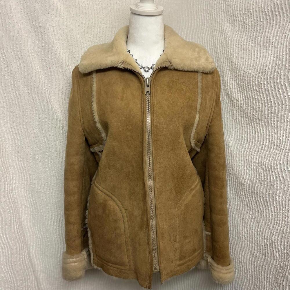Women's Tan Shearling Jacket